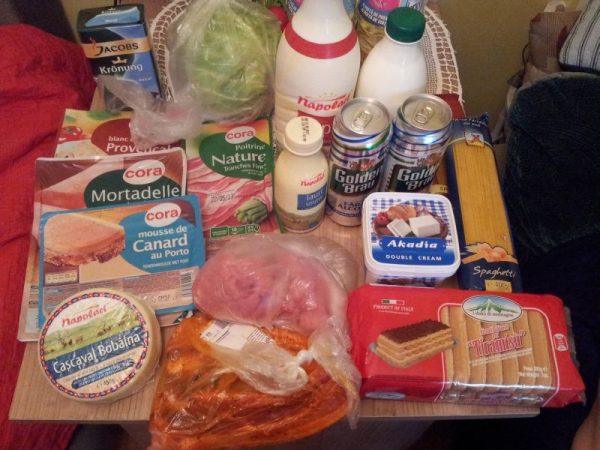 Goods from a local supermarket