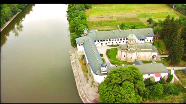 cozia monastery from above