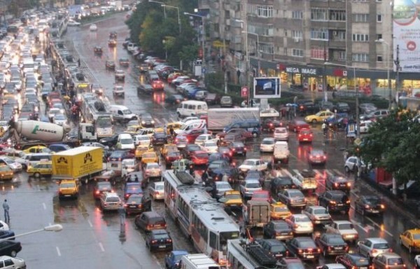 Traffic in Bucharest can sometimes be crazy...