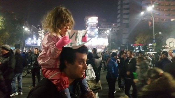 Many parents brought their kids to the protests