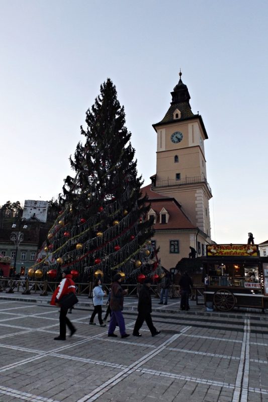 The main square in Brasov, Piata Sfatului