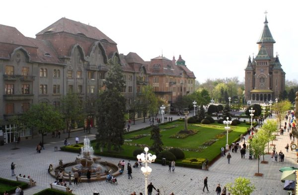 Unirii square, in the heart of the city