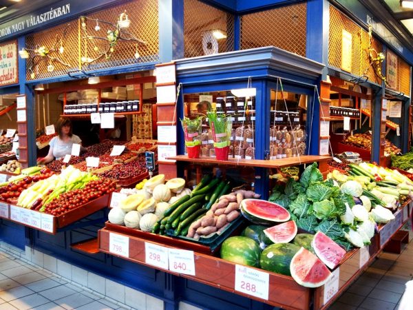 The Central Market in Budapest - tourist-orientated, but still with fair prices and better looking than any peasants market I've seen in Romania