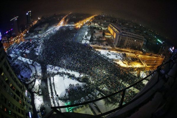 protest in bucharest