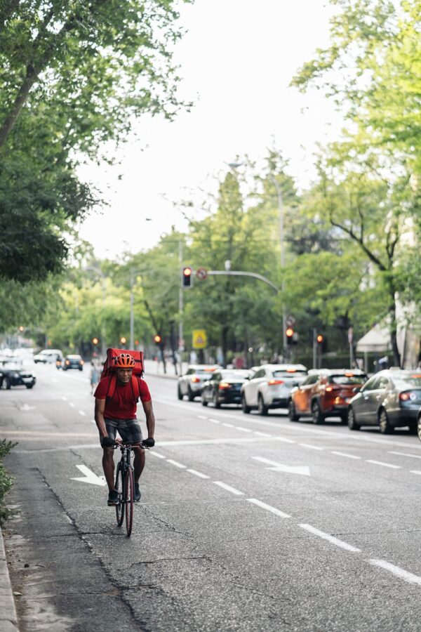 riding a bike in Romania