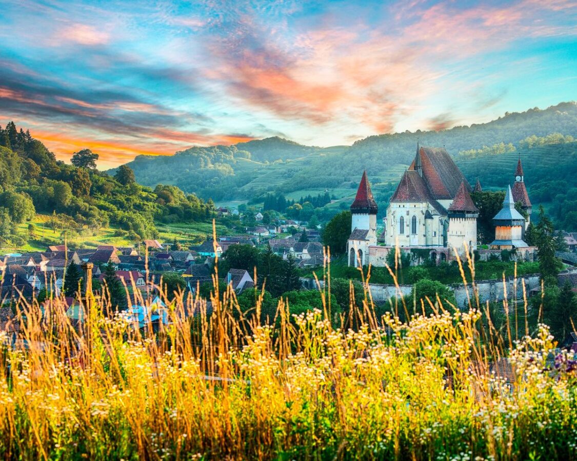 Biertan village in Romania