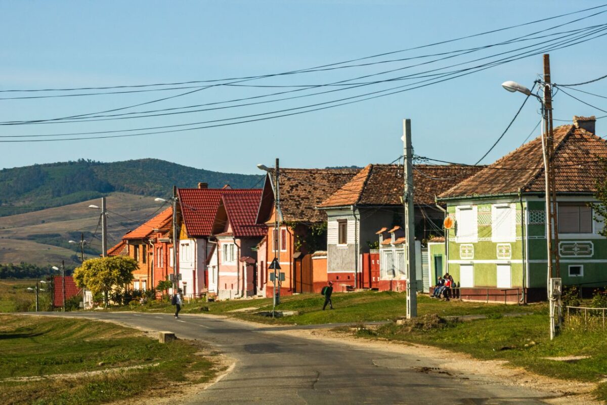 village street in Romania