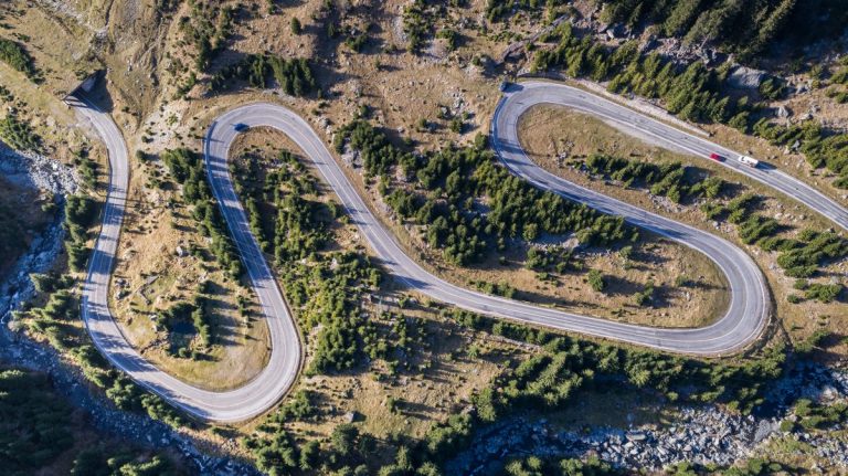 transfagarasan road in romania