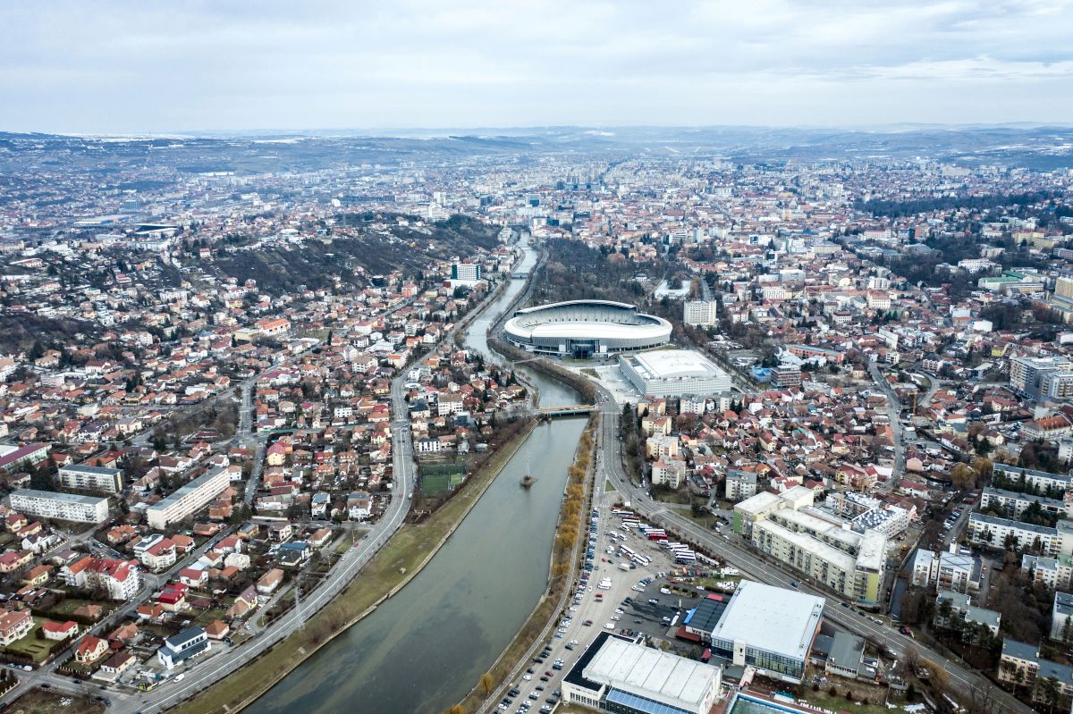 aerial view of Cluj Napoca