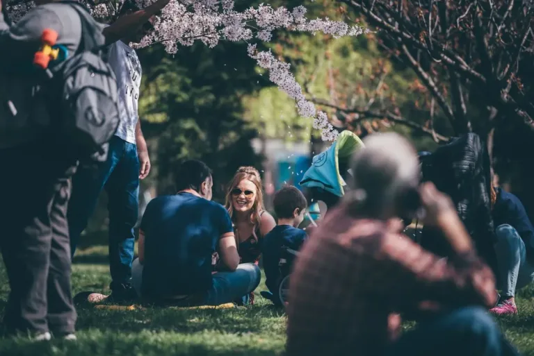 people in bucharest park