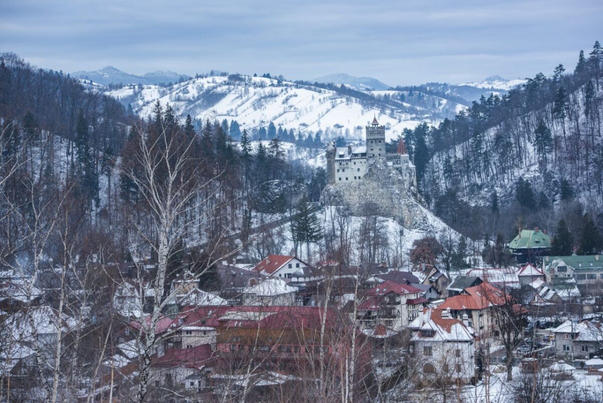 Bran castle in winter