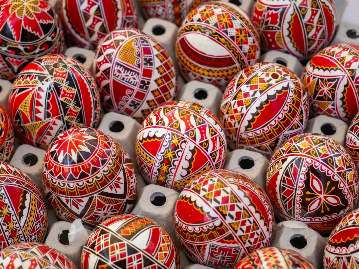 Romanian painted easter eggs
