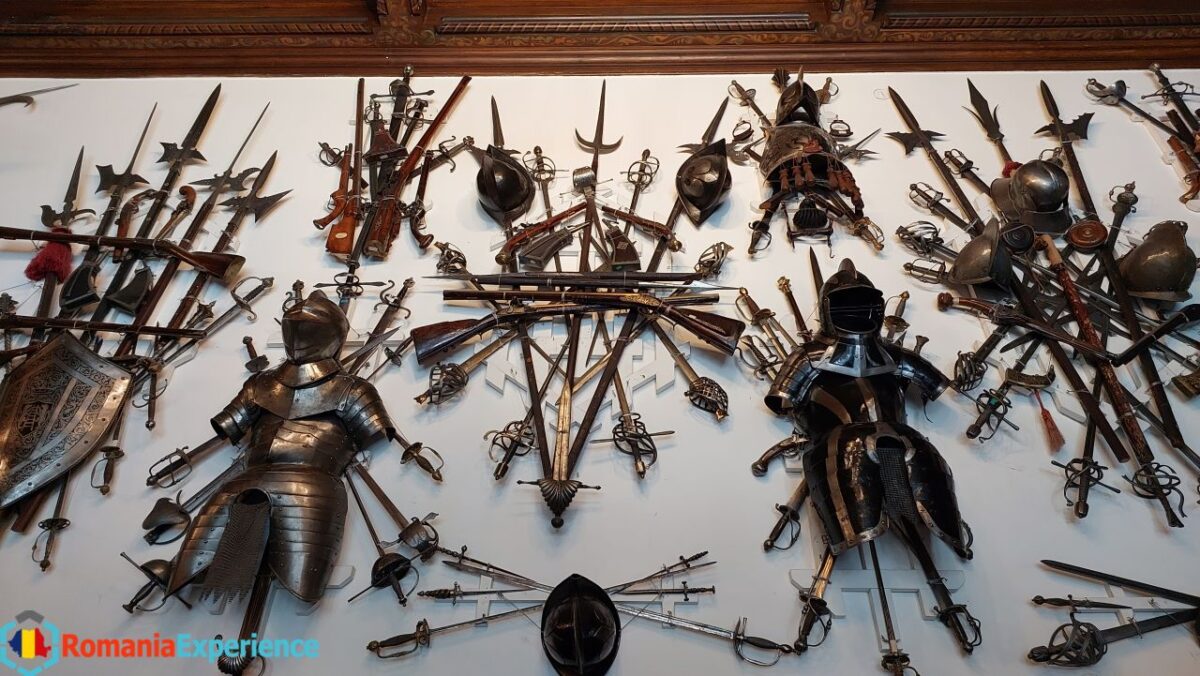 impressive weapons collection at Peles castle