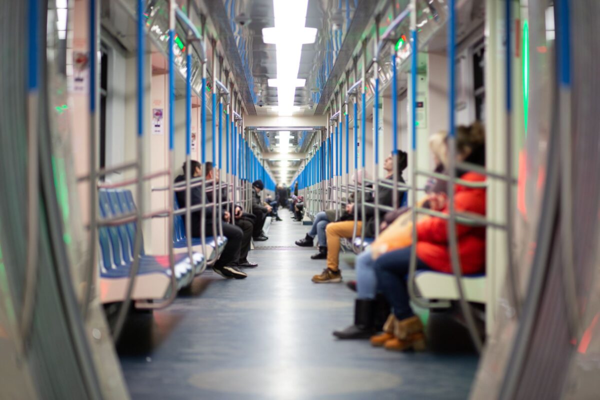 inside the metro in Bucharest