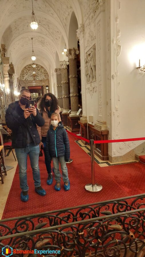 my family visiting Peles castle in Sinaia