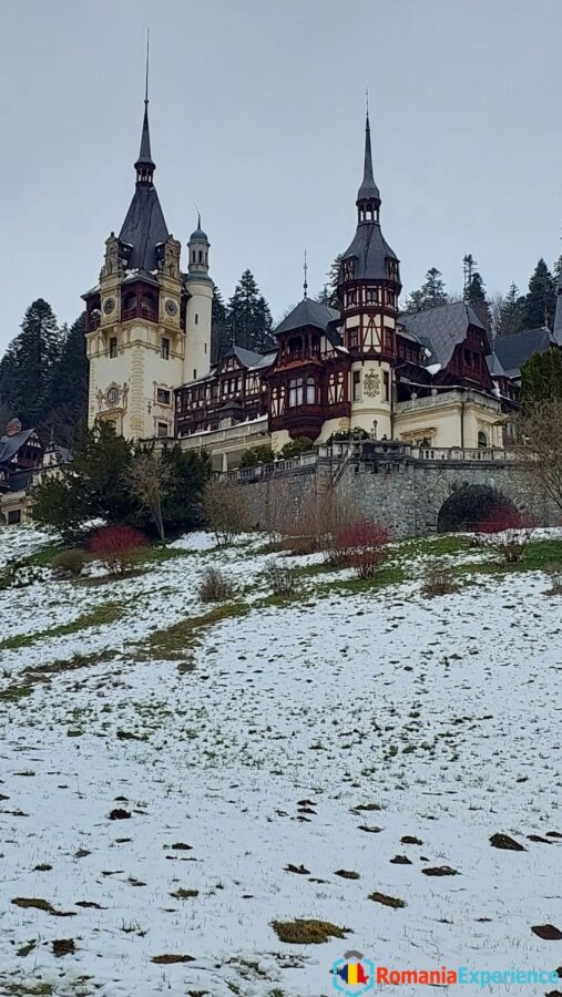 snowy Peles castle