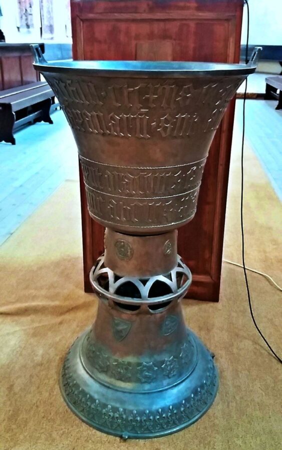 Monastery's Church Bronze Baptism Font