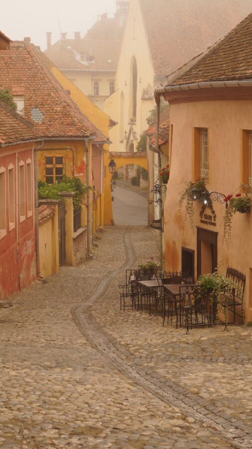 medieval streets of Sighisoara