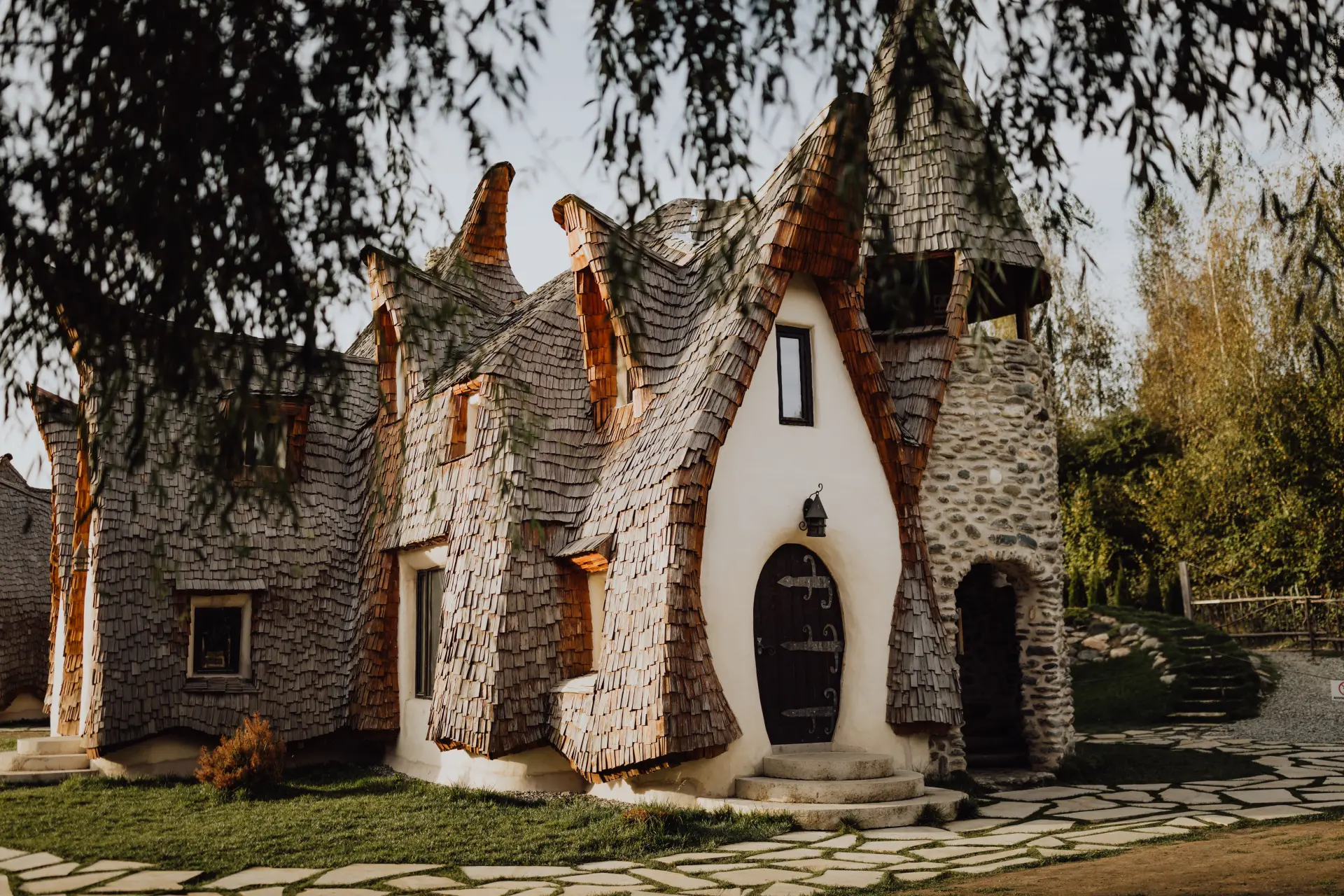 fairy tale clay castle in Romania Valley of the Fairies