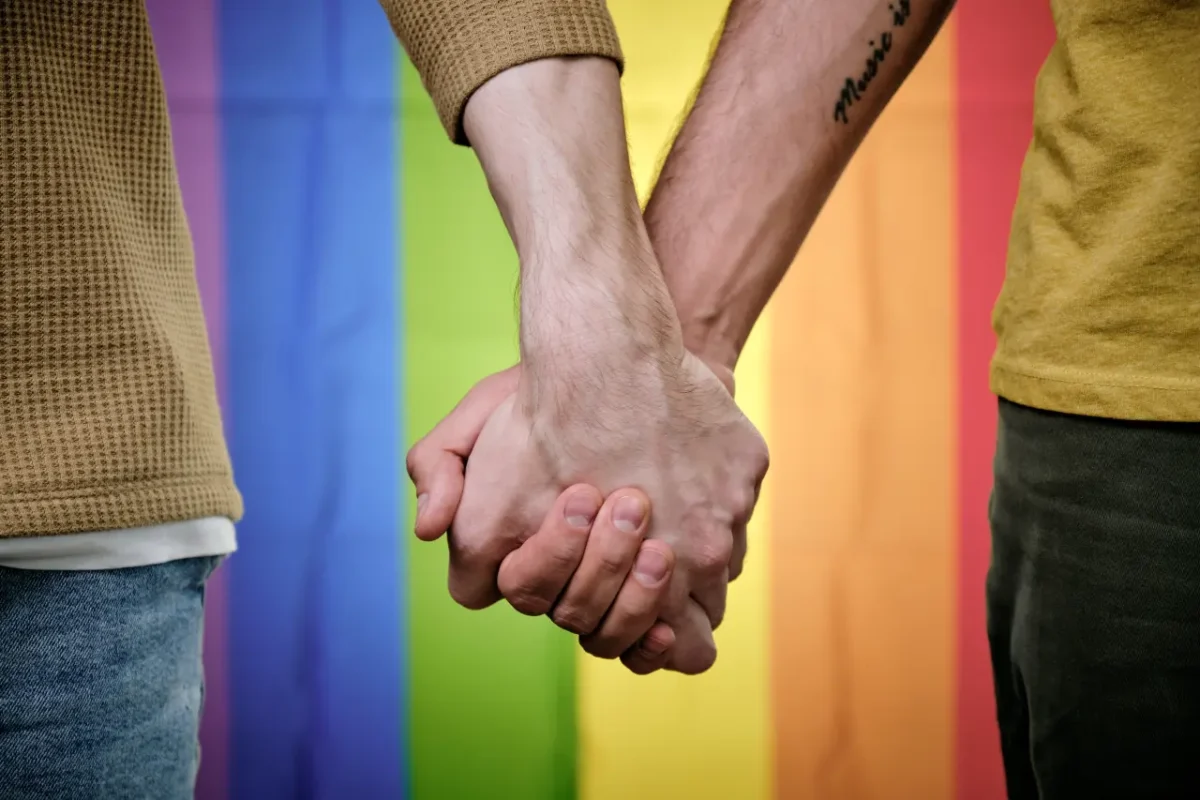 gay couple holding hands