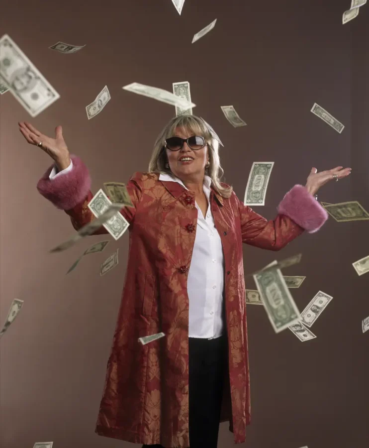 raining dollar bills