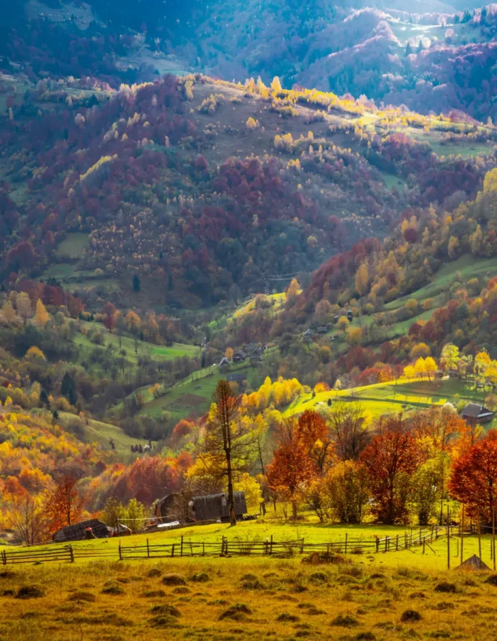 beautiful mountain landscape in rural Romania