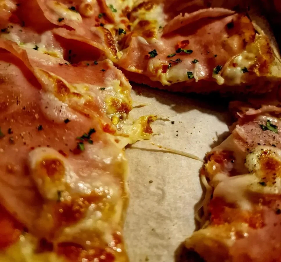Pizza sliced