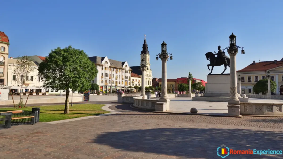 King Ferdinand Statue in Unirii Square Oradea