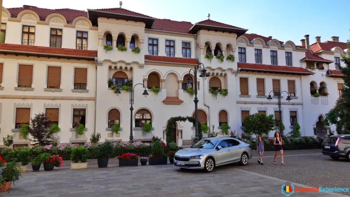 Outside the Greek Catholic Cathedral in Oradea