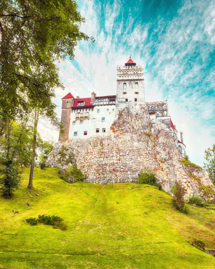 beautiful view over Bran castle