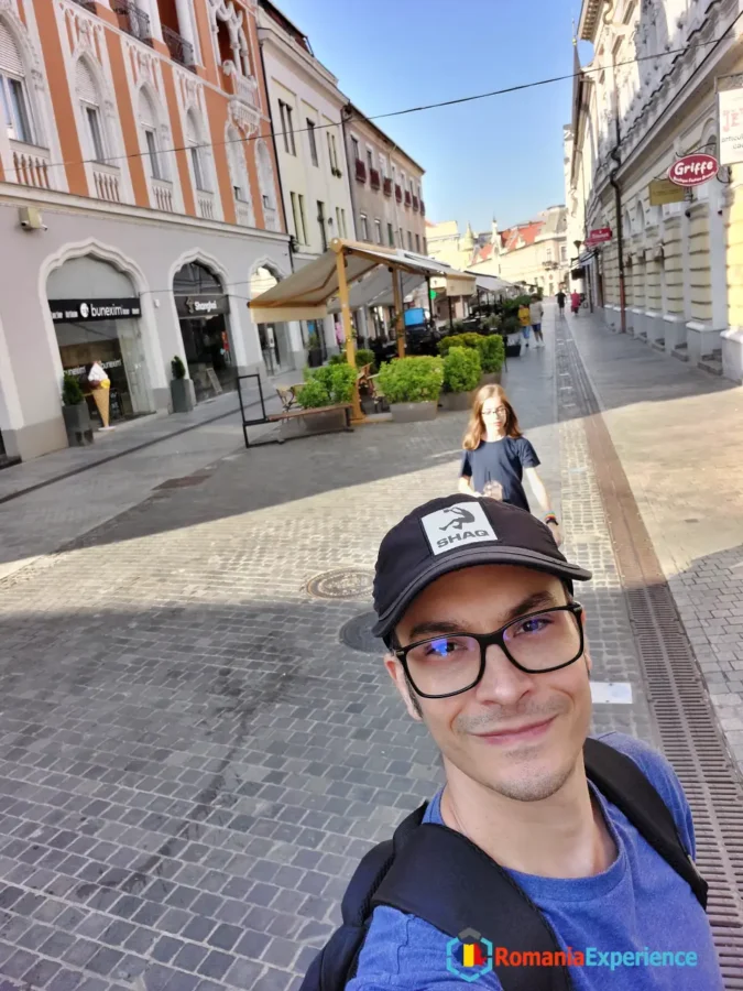 preparing to explore the Republicii Square with my son