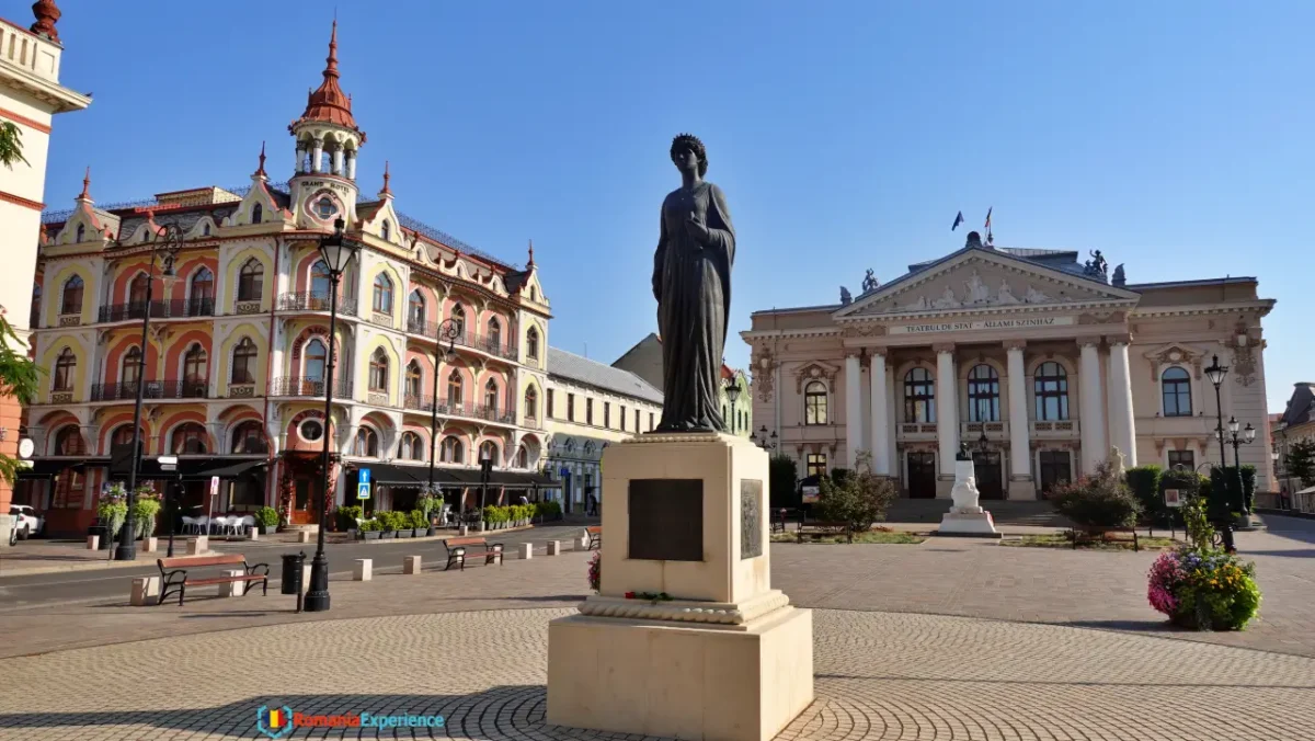 view over the King Ferdinand Square in Oradea