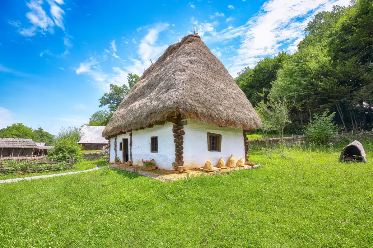 beautiful traditional Romanian village house