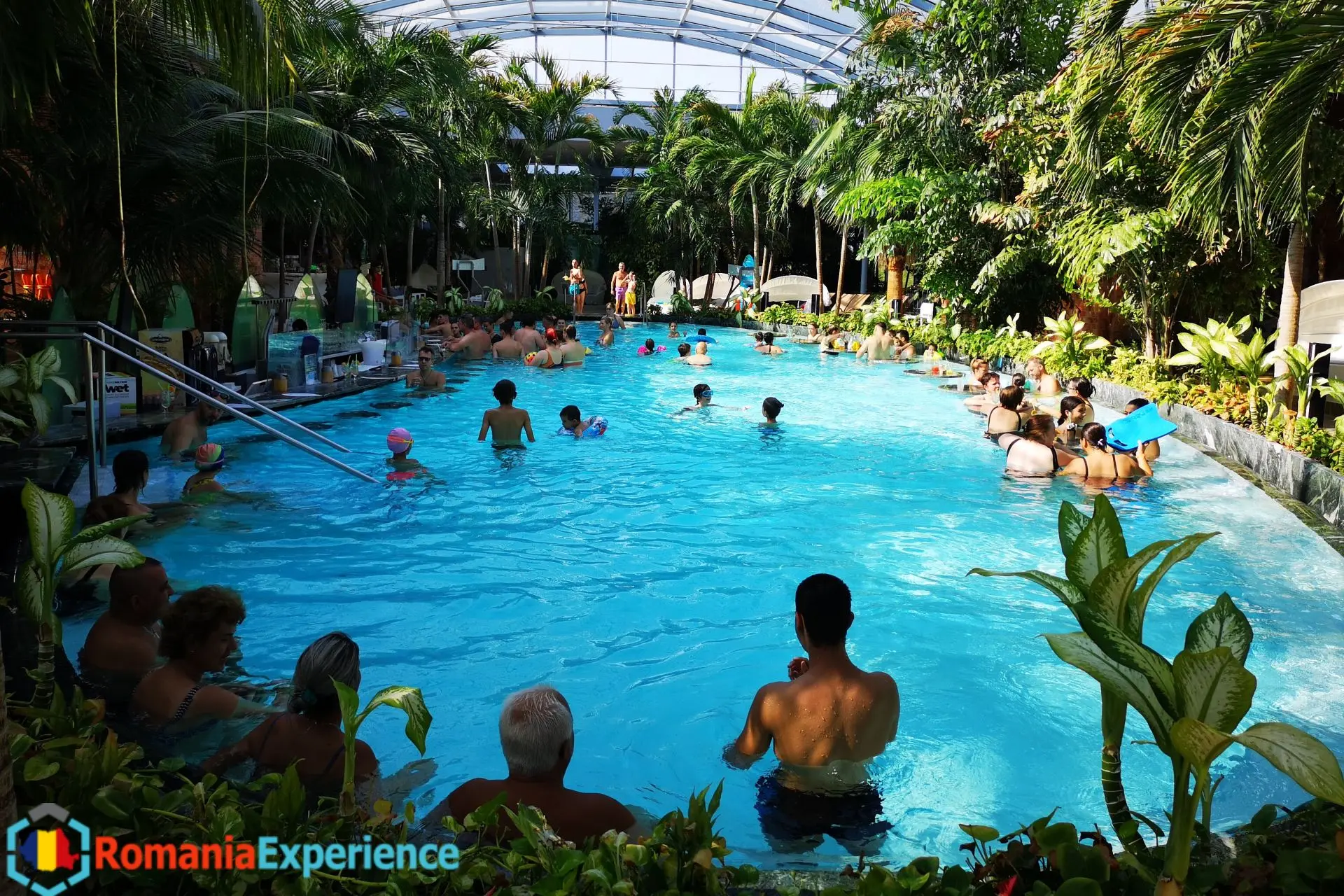 indoor pool at Therme Bucharest