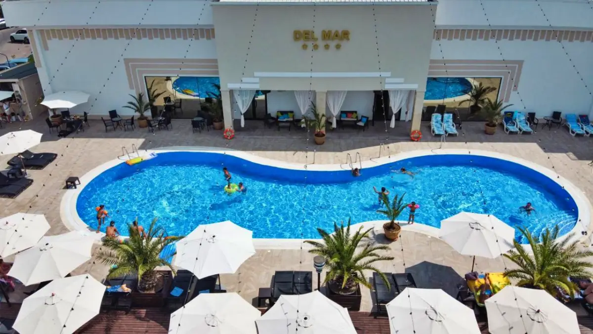 Pool view from Hotel Del Mar Mamaia