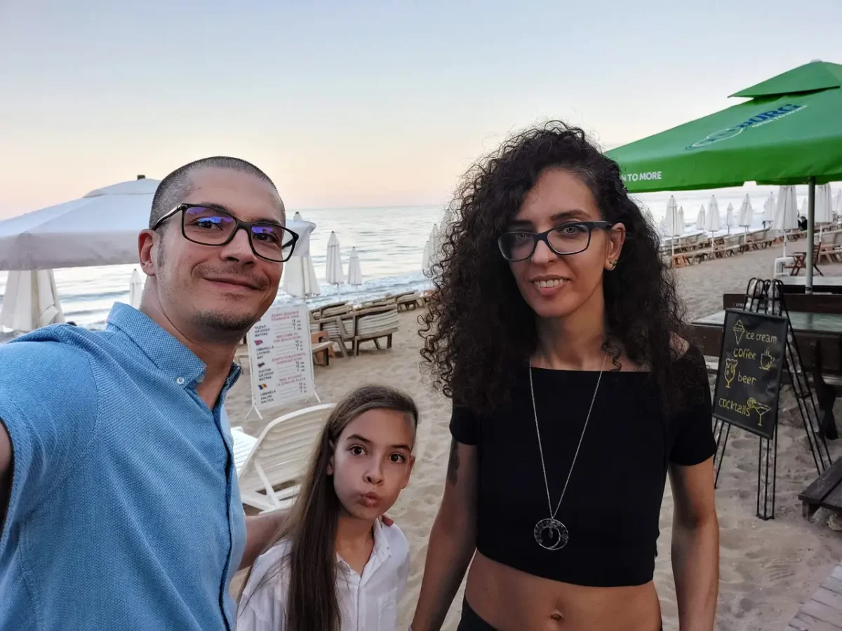 Our family on the beach