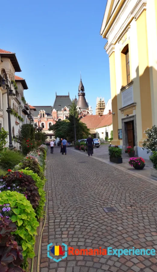 beautiful street in Romania