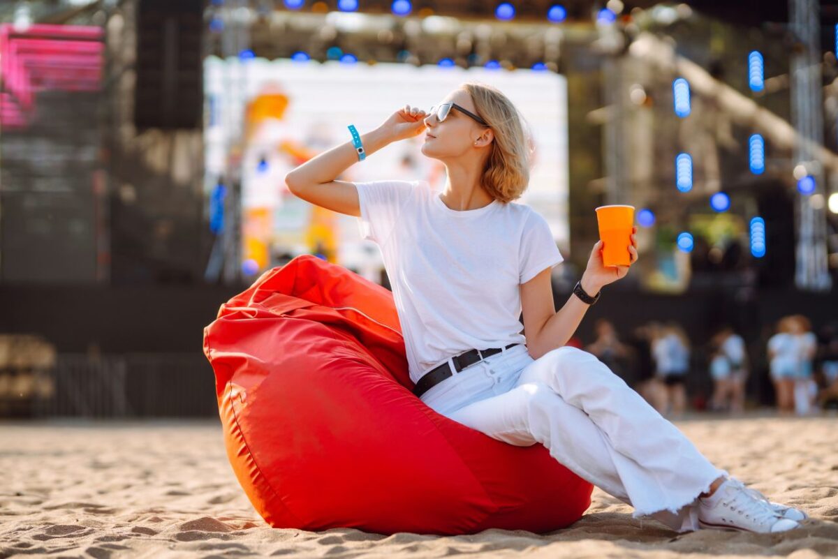 girl attenting beach please festival in Romania