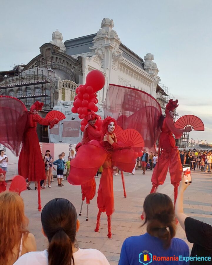 Parade near the Constanta Casino building