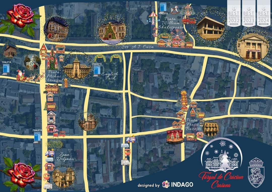 map of the Christmas Market in Craiova