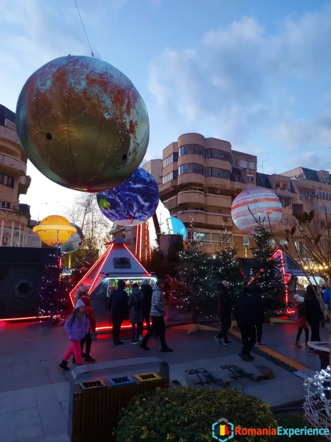 planets area at the Craiova Christmas market