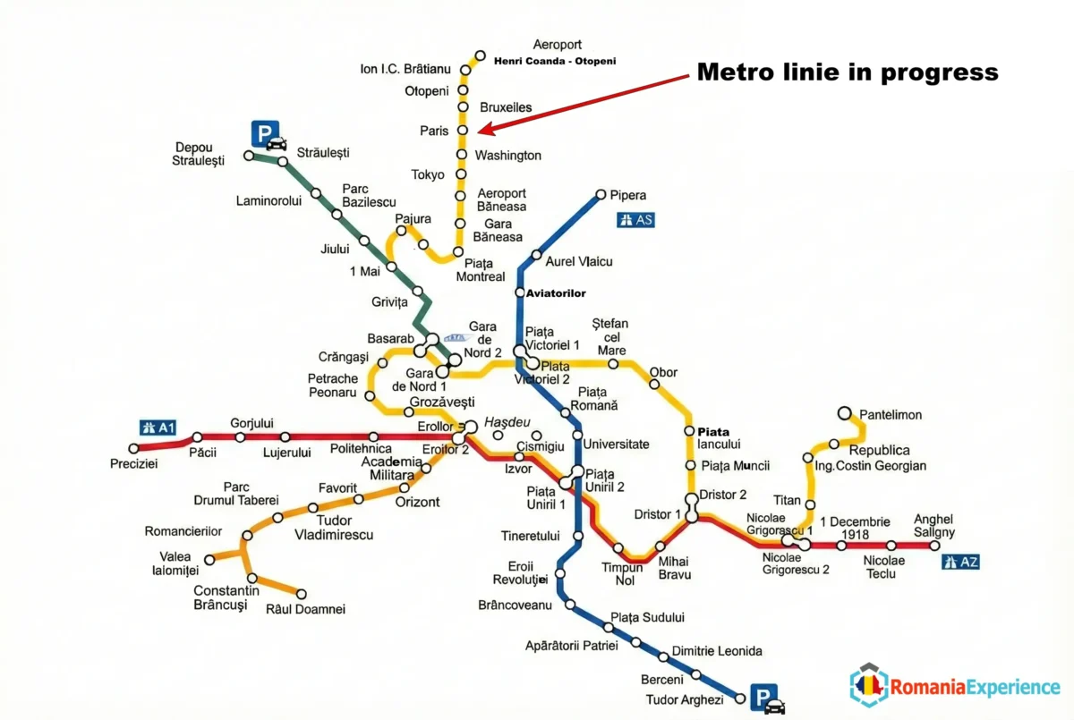 Bucharest Metro Station all lines