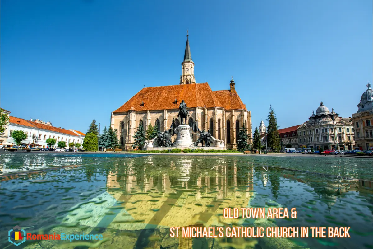 Old Town Area & St Michael’s Catholic Church in the Back