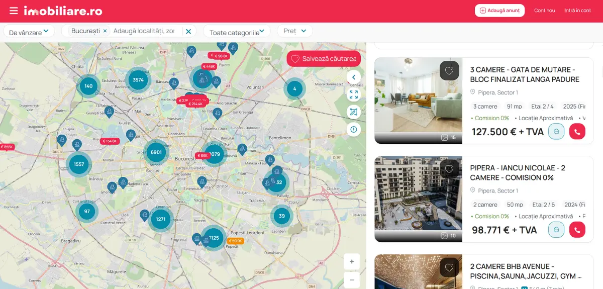 imobiliare website screenshot