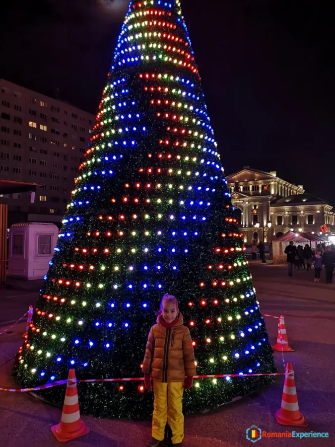Christmas tree in Drobeta Turnu Severin Romania