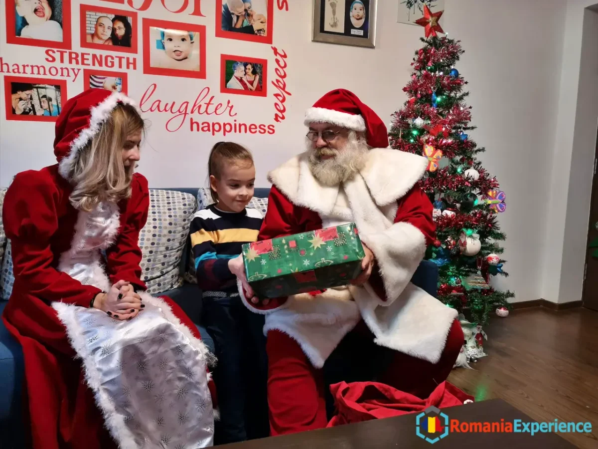 santas visit in Romania