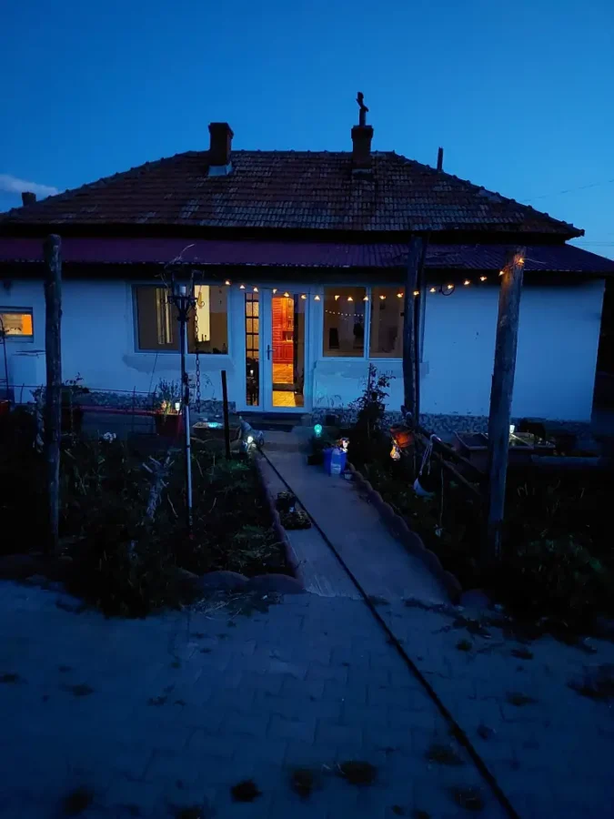 the village house at night