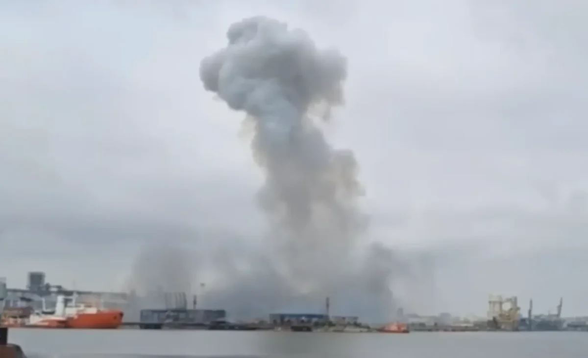 Explosion of the Drone in Constanta